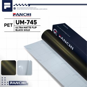 Ultra Matte Flip Black Gold PET