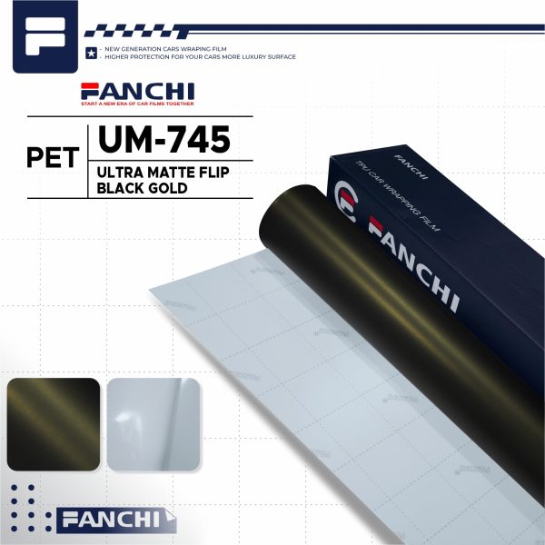 Ultra Matte Flip Black Gold PET