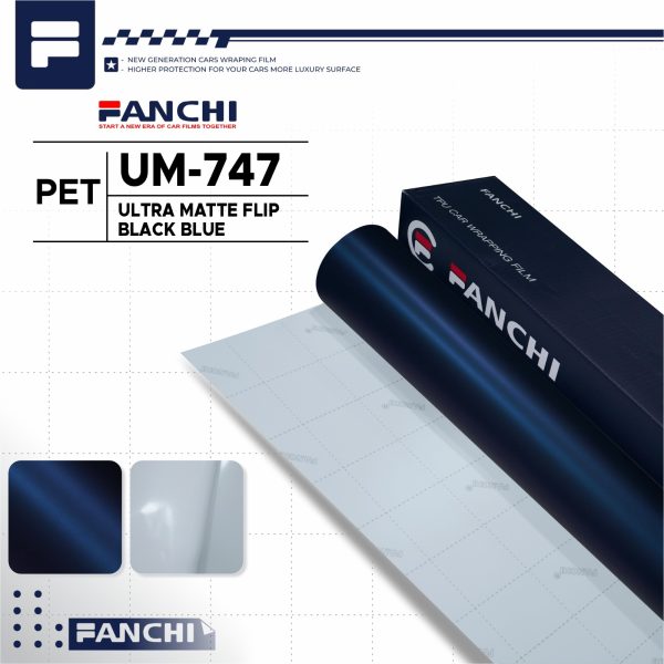 Ultra Matte Flip Black Blue PET