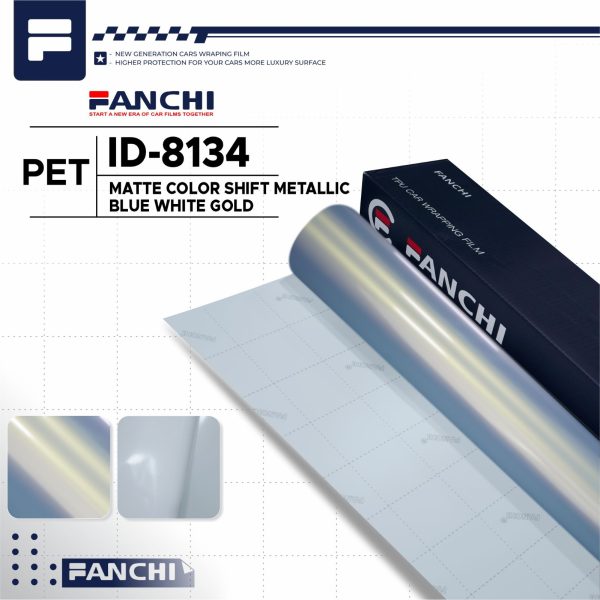 Matte Color Shift Metallic Blue White Gold