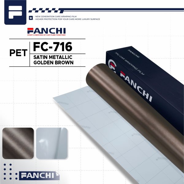 Satin Metallic Golden Brown