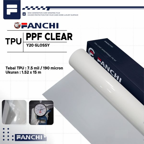 Transparent Protective Film PPF TPU-Y20 Glossy