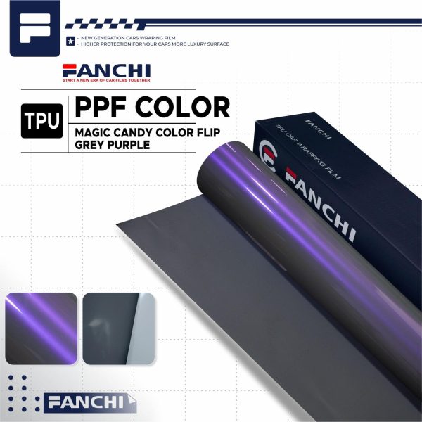TPU - Magic Candy Color Flip Grey Purple