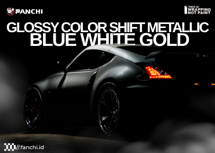 Glossy Color Shift Metallic Blue White Gold