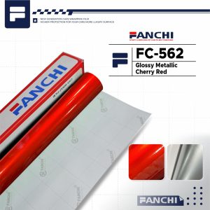 Glossy Metallic Cherry Red