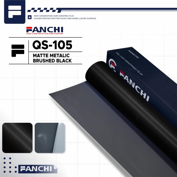 Matte Metallic Brushed Black